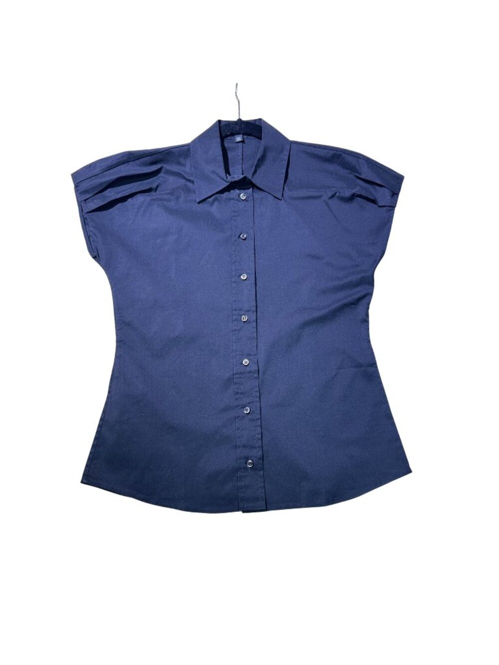 BOSS Hugo Boss Besanni Cap Sleeve Button Front Blouse Black Size US 4 XS